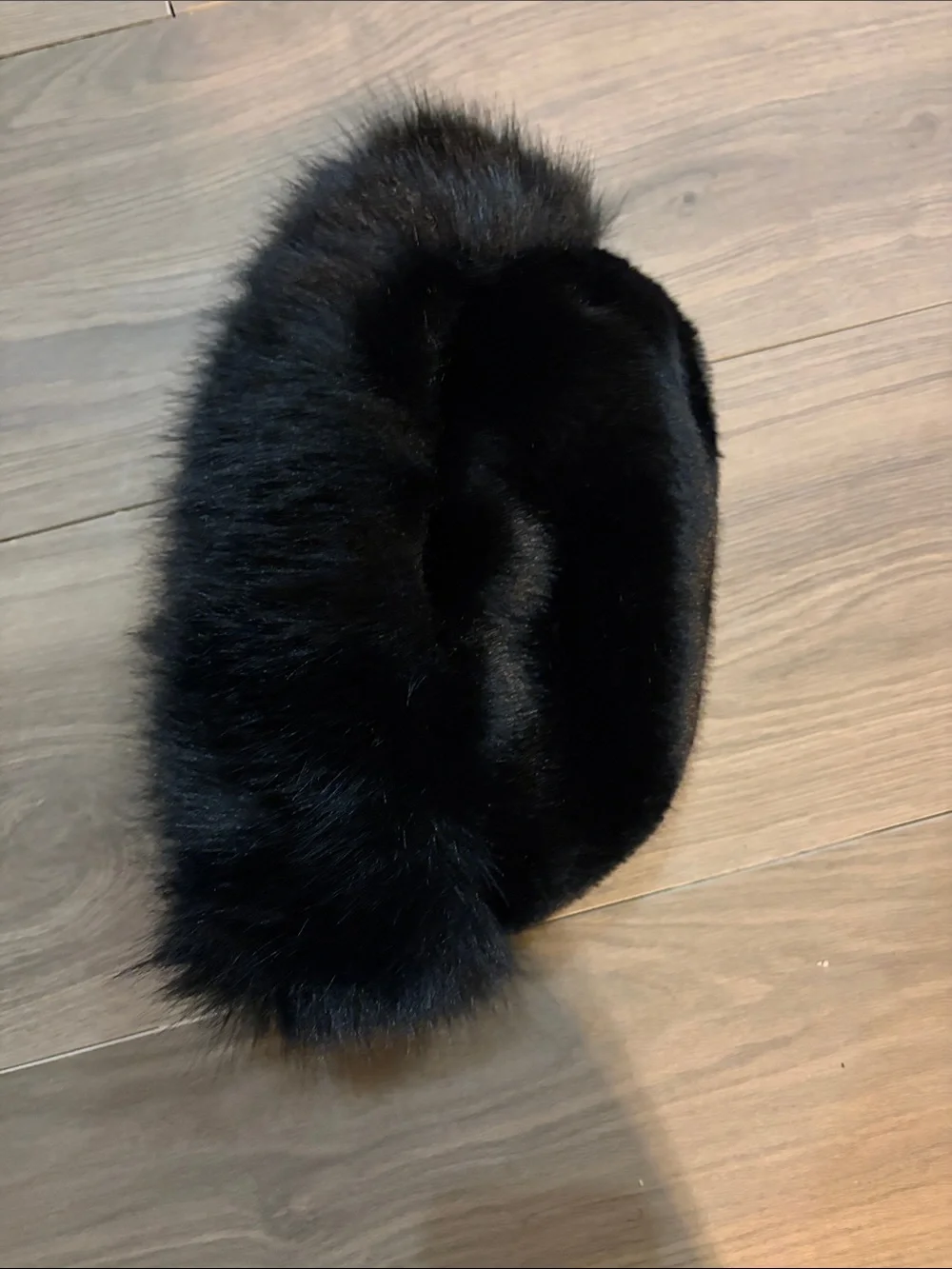Black Faux Fur Bucket Hat - Women's Cozy Winter Hat